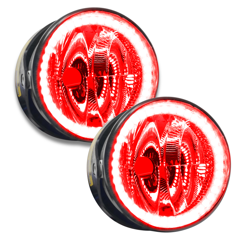 Oracle Lighting 03-04 Lincoln Navigator Pre-Assembled LED Halo Fog Lights -Red