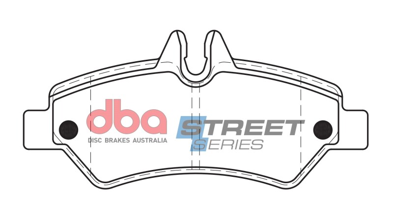 DBA 07-09 Dodge Sprinter 2500 (w/272mm Rear Disc Bosch Pin Type) Rear Street Series Brake Pads