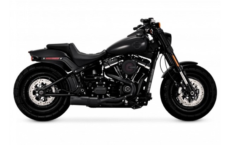 Vance & Hines HD Softail Fat Bob 18-22 Hi-Output 2-1 Black PCX Full System Exhaust