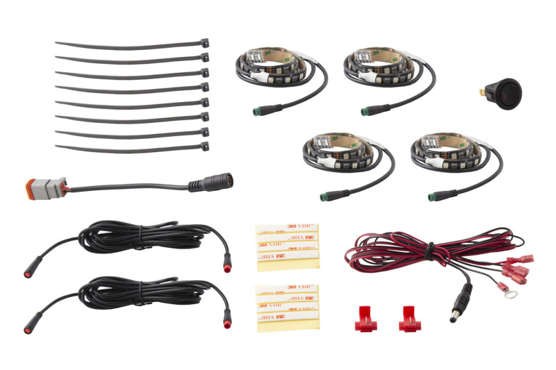 Diode Dynamics RGBW Footwell Strip Kit 4pc Multicolor