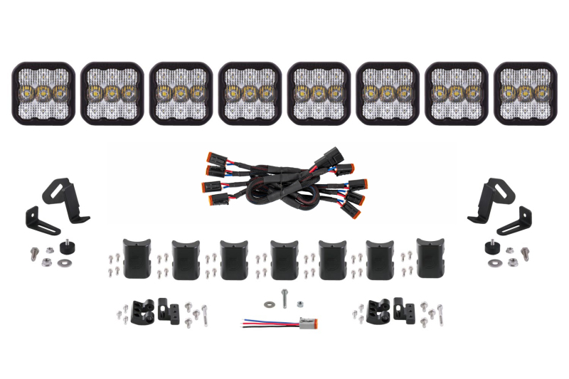 Diode Dynamics SS5 Sport Universal CrossLink 8-Pod Lightbar - White Combo