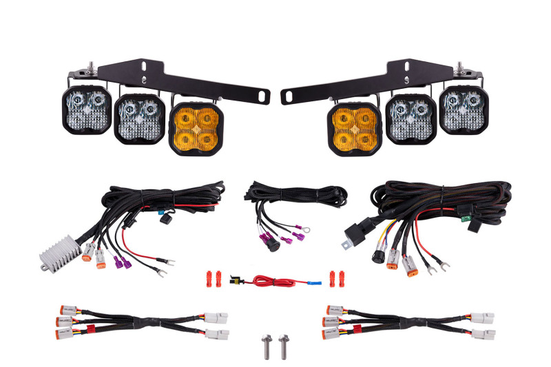 Diode Dynamics 17-20 Ford Raptor SS3 LED Fog Light Kit - Yellow Max