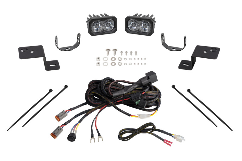 Diode Dynamics 21-22 Ford F-150 SSC2 Stage Series Backlit Ditch Light Kit - Pro White Combo