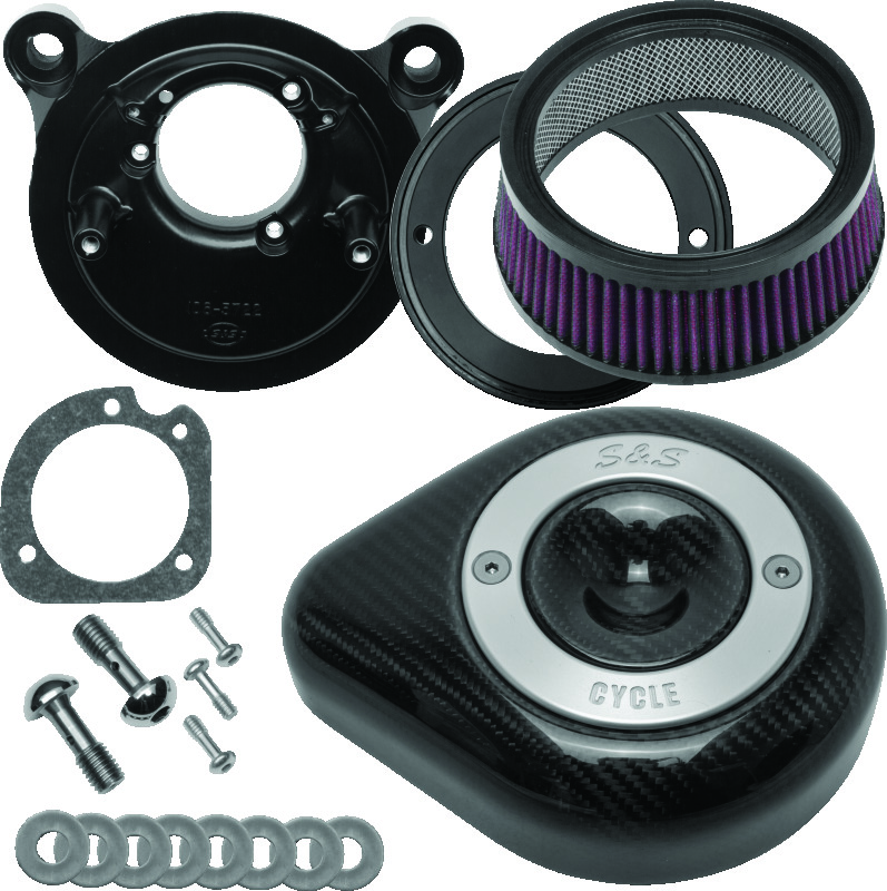 S&S Cycle 01-15 Fuel-Injected Softail Models Stealth Air Cleaner Kit w/ Carbon Fiber Cover