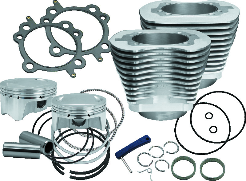S&S Cycle 07-17 BT 107in Bolt-In Big Bore Kit - Silver