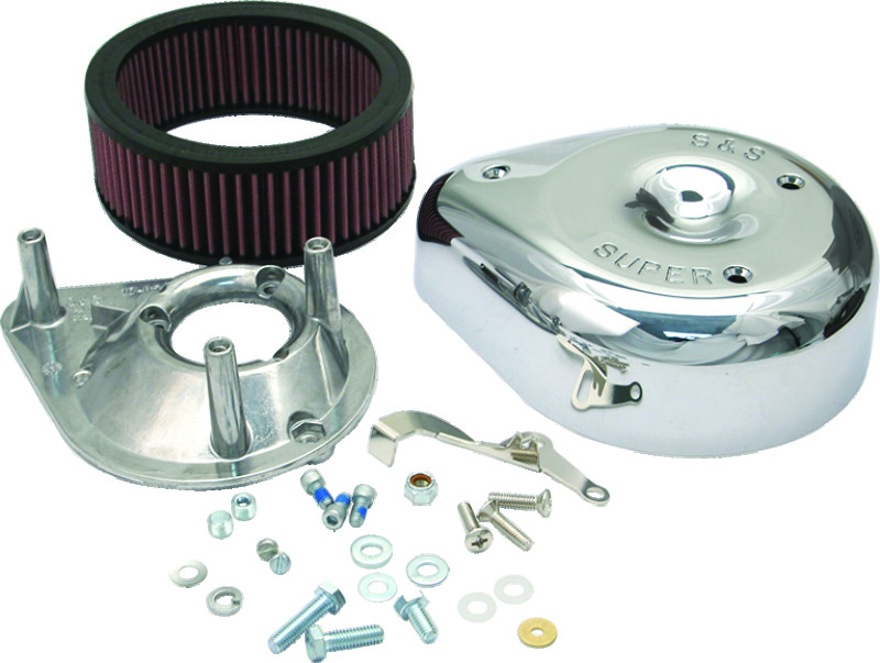 S&S Cycle 55-84 BT/57-85 Sportster Models Teardrop Air Cleaner Kit for S&S Super E/G Carb