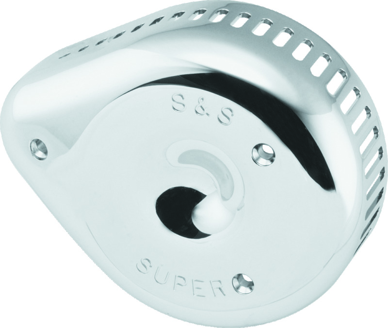 S&S Cycle Slasher Slotted Air Cleaner Cover For Super E/G Carbs - Chrome