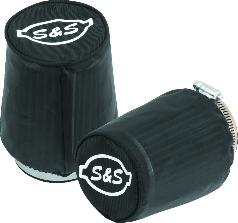 S&S Cycle Air Filter Cover For Tapered S&S Tuned Induction Filters - Black Nylon - 2 Pack