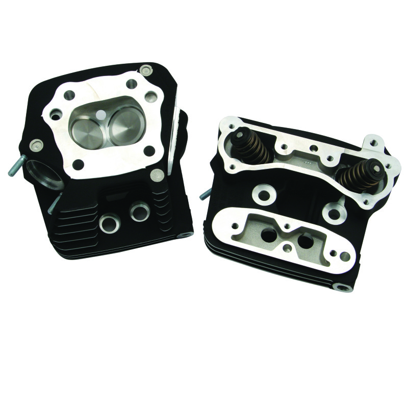 S&S Cycle 84-99 BT Performance Replacement Low Compression 82cc Cylinder Heads - Wrinkle Black