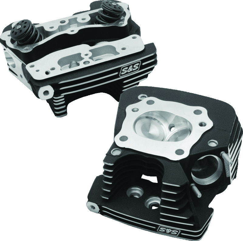 S&S Cycle 99-05 BT Super Stock 79cc Cylinder Head Kit - Wrinkle Black