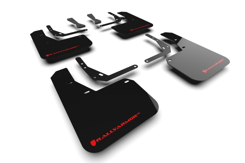 Rally Armor 24-25 Hyundai Kona N Line Black UR Mud Flap - Red Logo