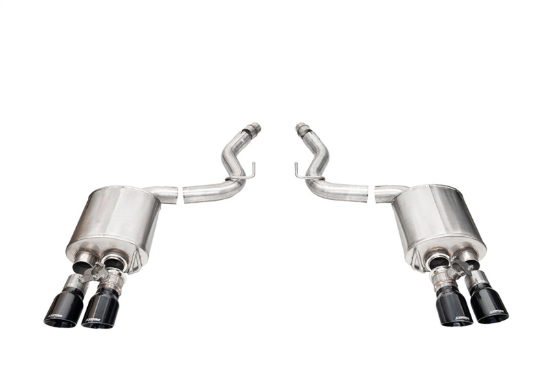 Corsa 2024+ Ford Mustang V8 5.0L 3in Axle-Back Exhaust System w/ Twin 4in Black Pro-Series Tips