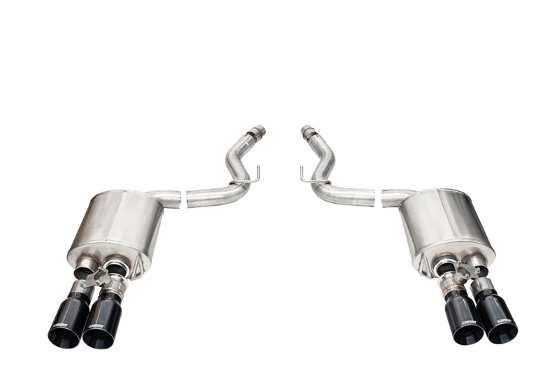 Corsa 2024-2025 Ford Mustang V8 5.0L 3in Axle-Back Exhaust System w/ Twin 4in Black Straight Tips