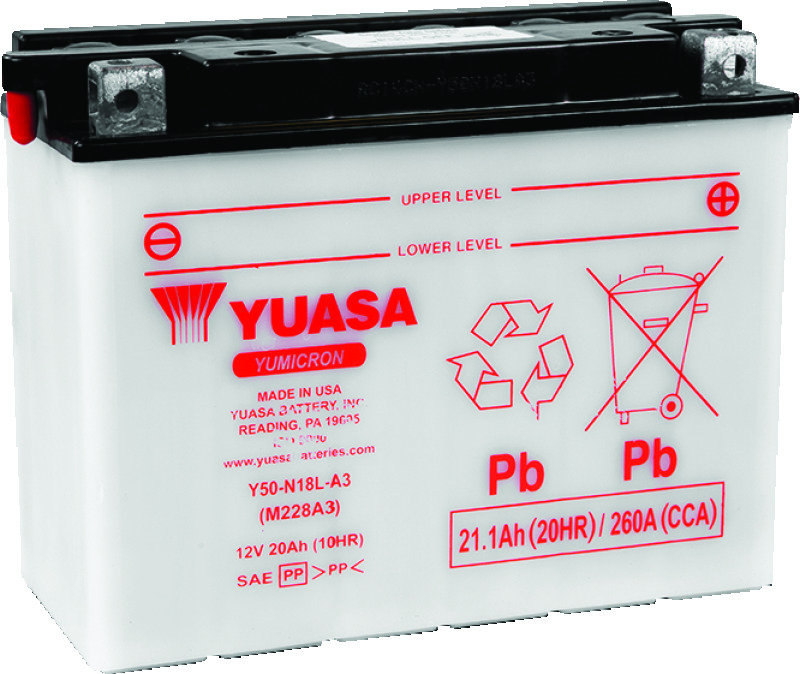 Yuasa Y50-N18L-A3 Yumicron 12-Volt Battery