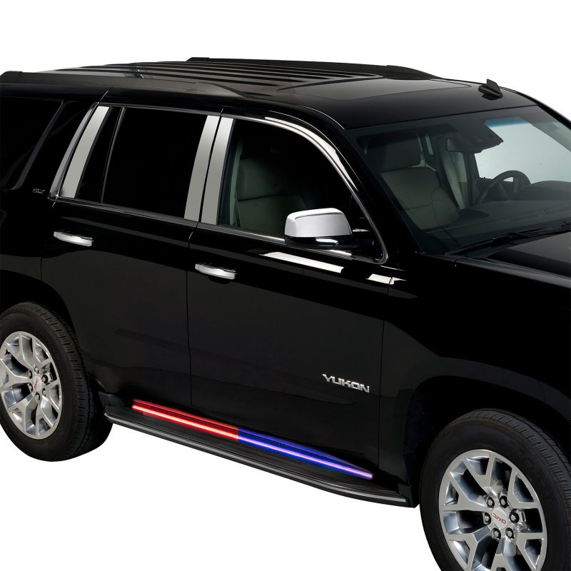 Putco 15-23 Chevrolet Tahoe Blade Rocker Kits Sideliners - Red/Blue w/ White Override