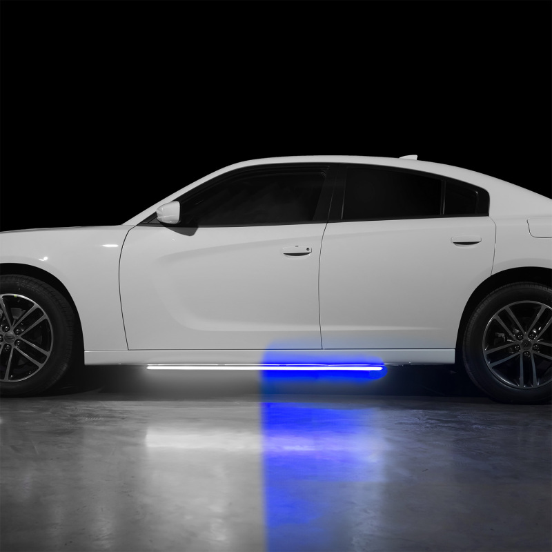 Putco 2011-2022 Dodge Charger Police Pursuit Blade Rocker Kits Sideliners - Amber/White