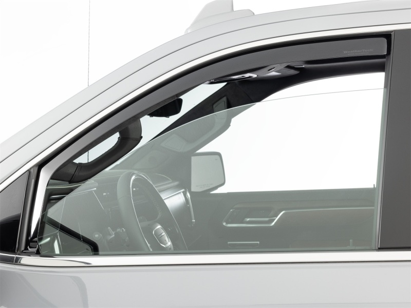 WeatherTech 19-24 Chevy Silverado/GMC Sierra CC (Chrome Sill) Front Side Window Deflectors - Dk Tint