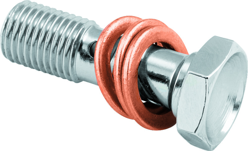 Twin Power Stainless Brake Fitting 3/8-24 Double Banjo Bolt