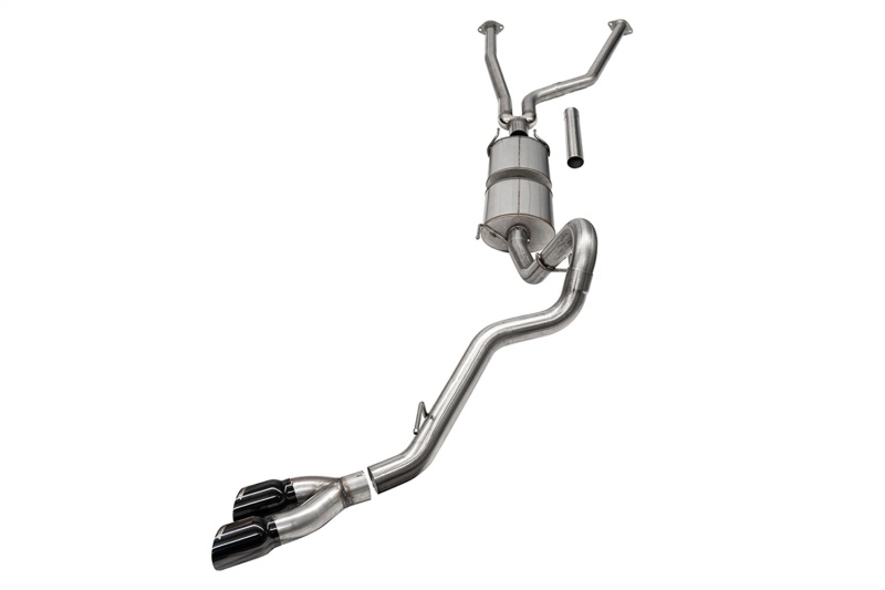Corsa 22-25 Toyota Tundra 4WD 3in Sport Cat-Back Side Exit Exhaust System w/ Twin 4in Black PVD Tips