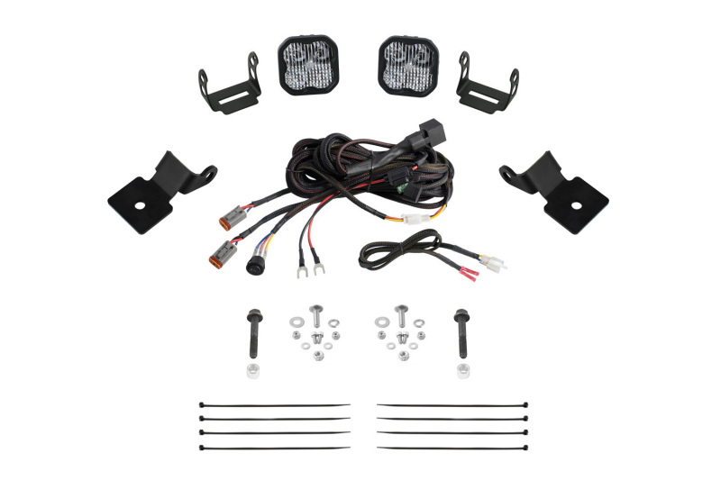 Diode Dynamics 14-18 Polaris RZR XP Stage Series SS3 A-Pillar Pod Kit - Sport White Combo