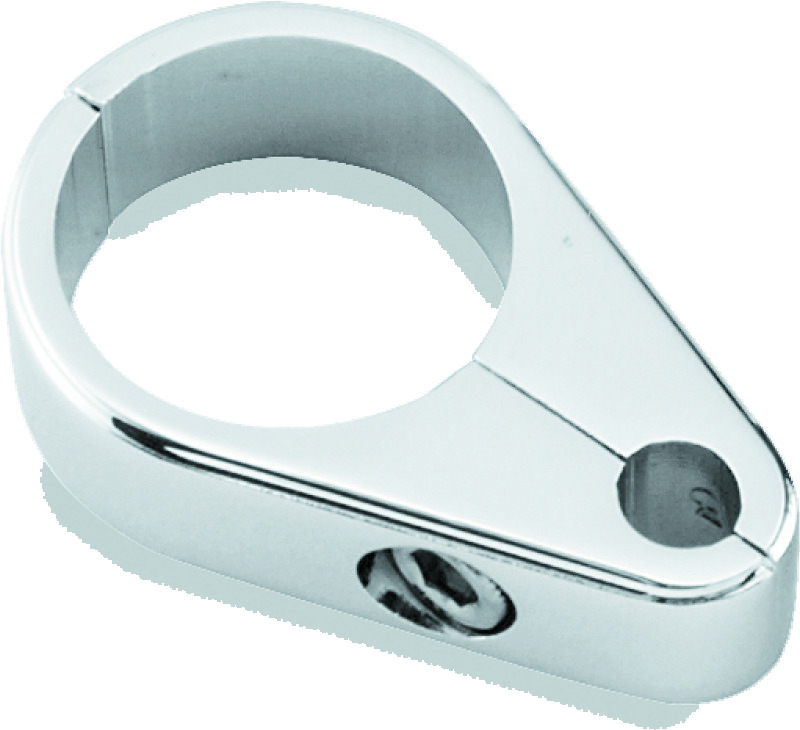 Bikers Choice 1 Inch Chrome Plain Clutch Cable Clamp