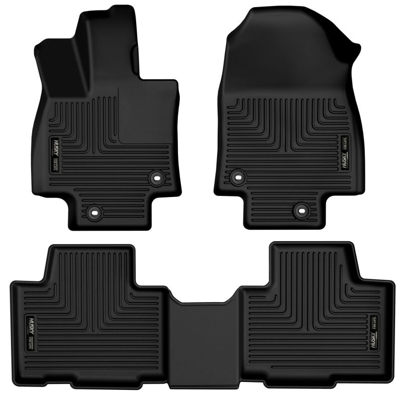 Husky Liners 2024 Toyota Grand Highlander Weatherbeater Black Front & 2nd Seat Floor Liners