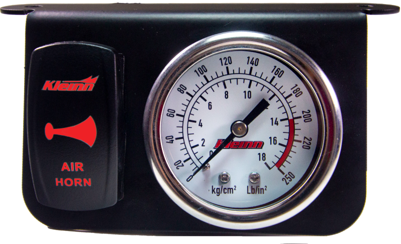 Kleinn Panel Mounted 160 PSI Gauge w/ an Illuminated RED Momentary Rocker Switch