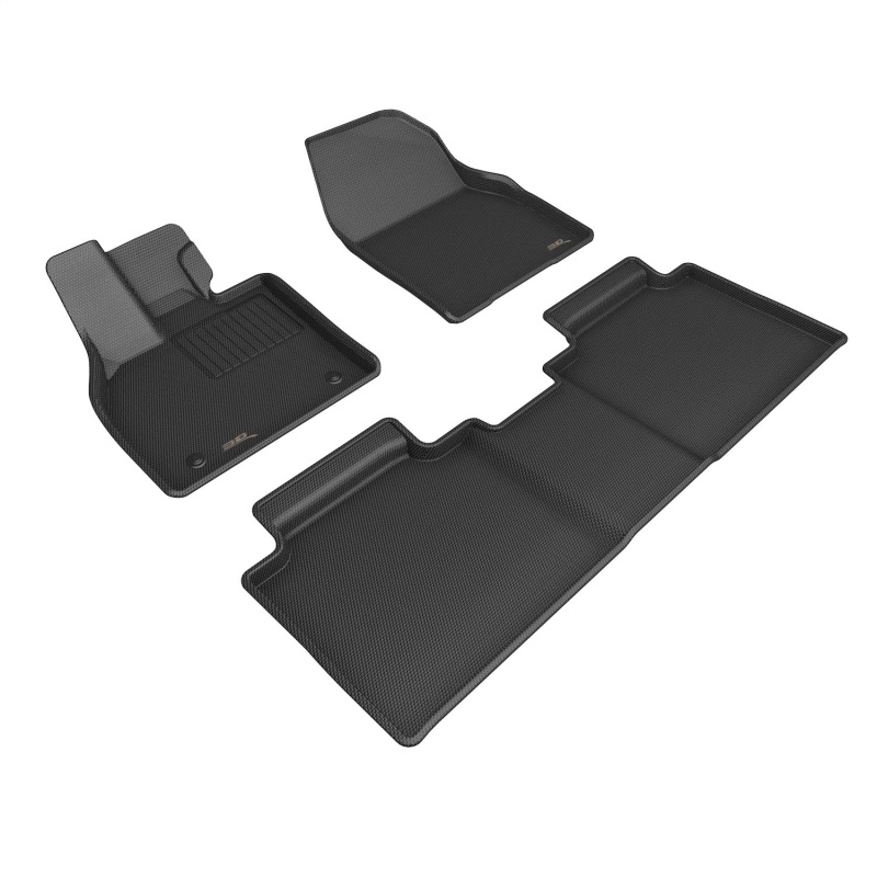 3D MAXpider 19-23 Subaru Solterra Kagu Black Floor Mat - Row 1/2
