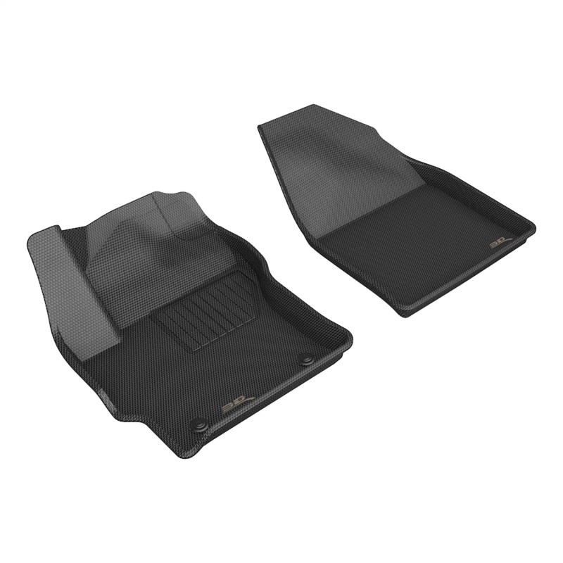 3D MAXpider 22-23 Toyota Corolla Cross AWD Kagu Black Floor Mats - Row 1