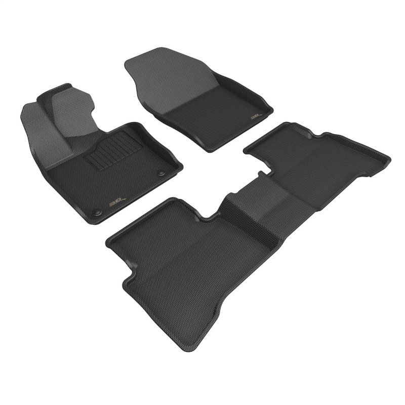 3D MAXpider 2023 Toyota Prius Kagu Black Floor Mat - Row 1/2