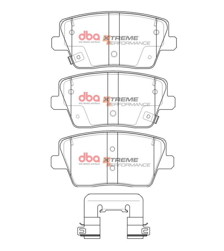DBA 22-23 Hyundai Veloster (w/Solid Rear Rotor) Rear XP Performance Brake Pads