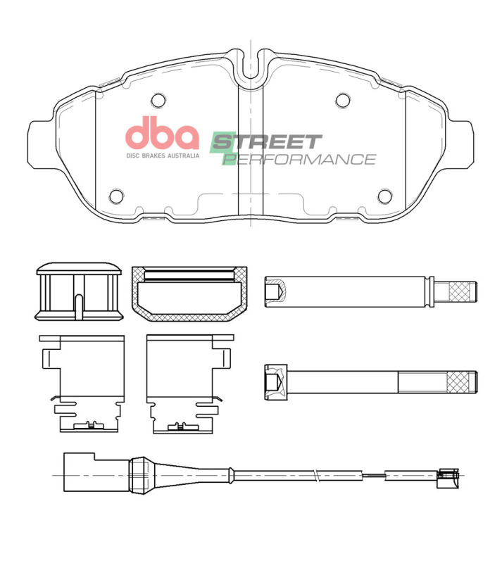 DBA 20-22 Ford Transit-150 AWD (6 Lug) Front SP Performance Brake Pads
