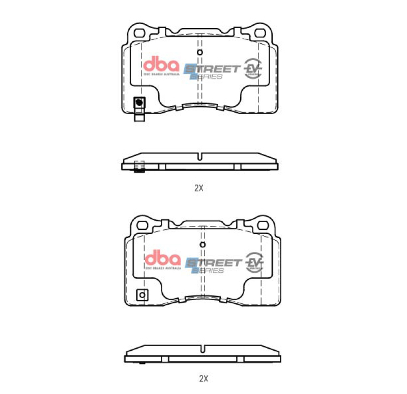 DBA 04-08 Acura TL (w/Brembo Front Caliper) Front SSEV Street Series Brake Pads