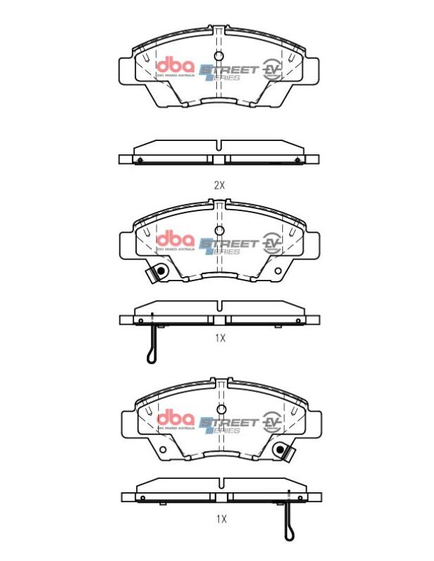 DBA 11-15 Honda CR-Z Front SSEV Street Series Brake Pads
