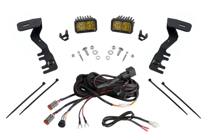 Diode Dynamics Stage Series 2in LED Ditch Light Kit for 2024+ Toyota Tacoma- Sport Yellow Combo