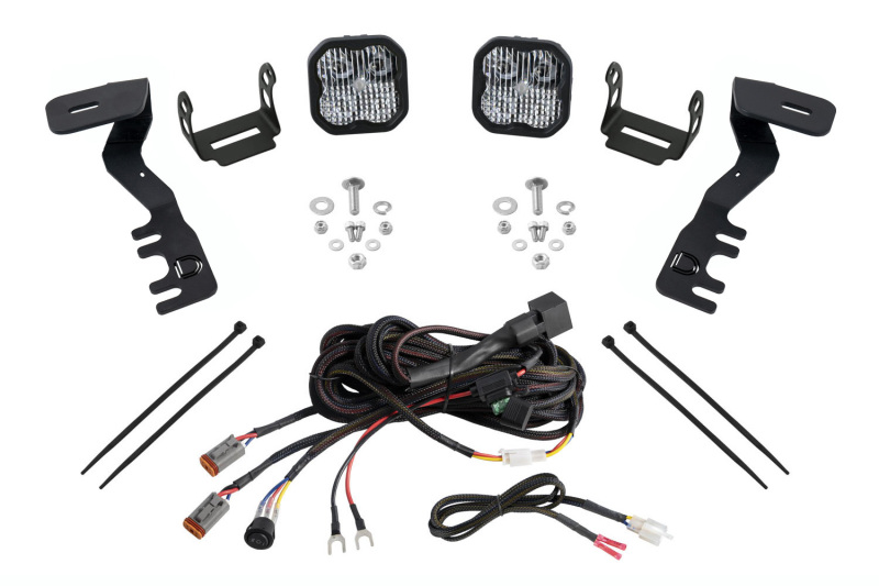 Diode Dynamics 2024+ Toyota Tacoma SS3 LED Ditch Light Kit- Sport White Combo