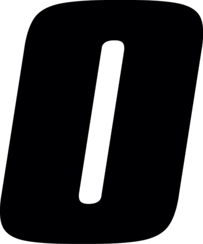 Hardline Dirt Digits 3pk 7 in. - High Gloss Number 0 - Black