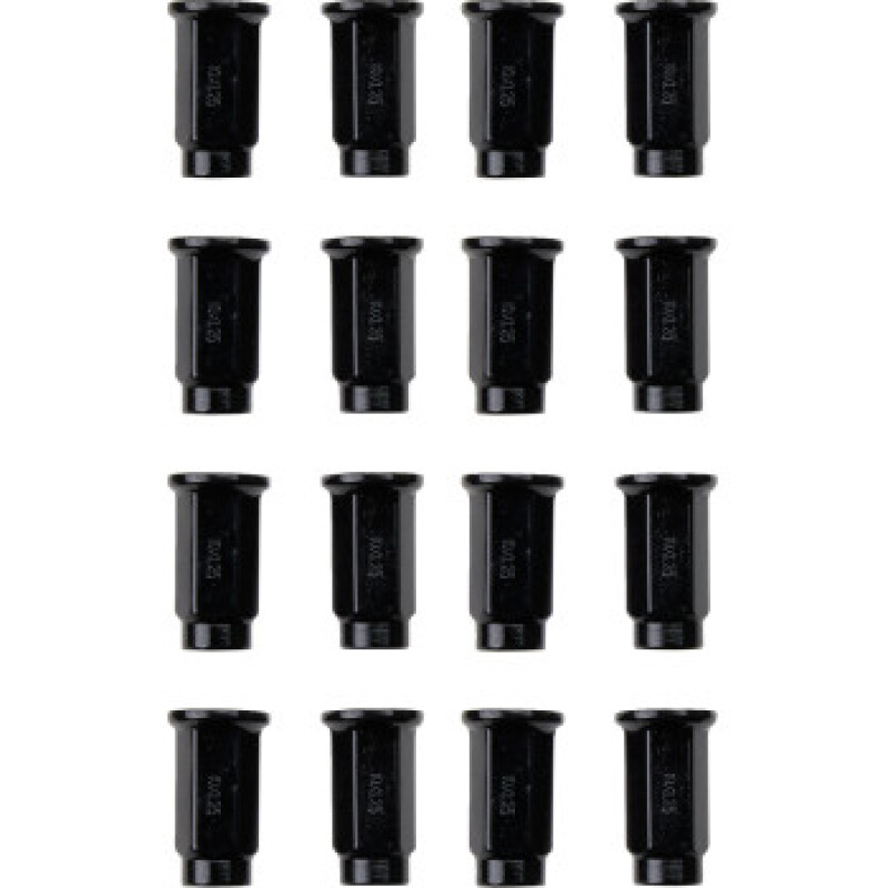 ITP Lug Nuts (Box of 16) - 10x1.25 Flat Base / 14mm Head - Black