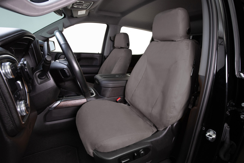Covercraft 22-24 Dodge Ram 2500 Polycotton SeatSaver Custom Front Row Seat Covers - Misty Grey