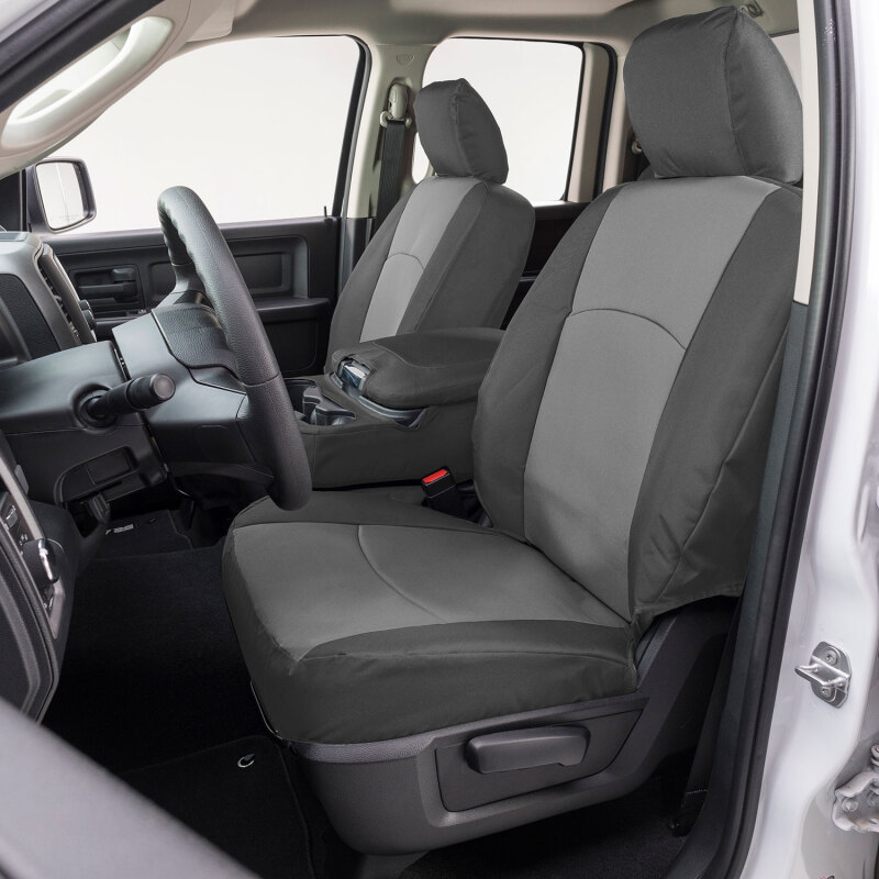 Covercraft 21-24 Chevrolet Tahoe/ Endura PrecisionFit Custom Front Row Seat Covers - Silver/Charcoal