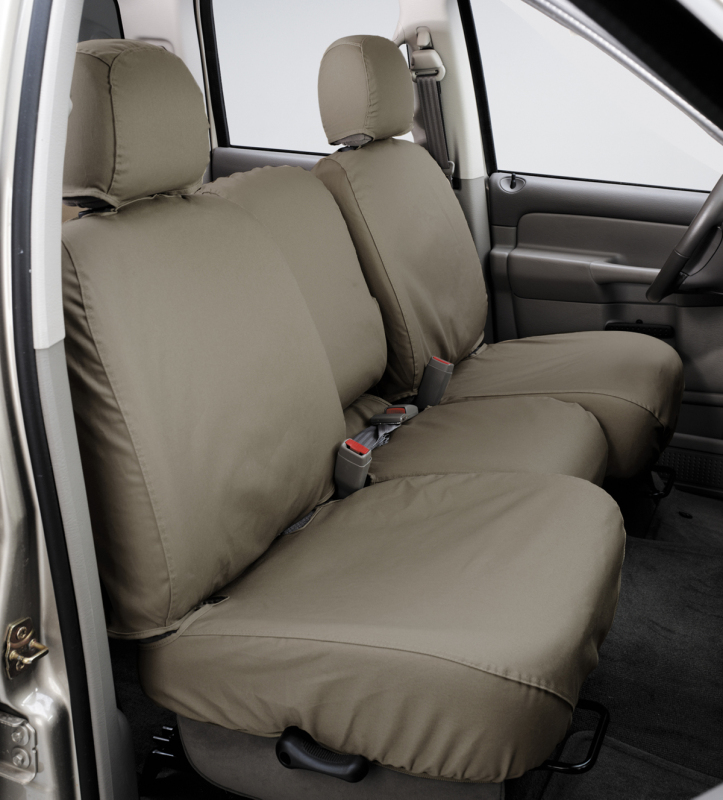 Covercraft 19-24 Chevrolet Silverado Polycotton SeatSaver Custom Front Row Seat Covers - Wet Sand