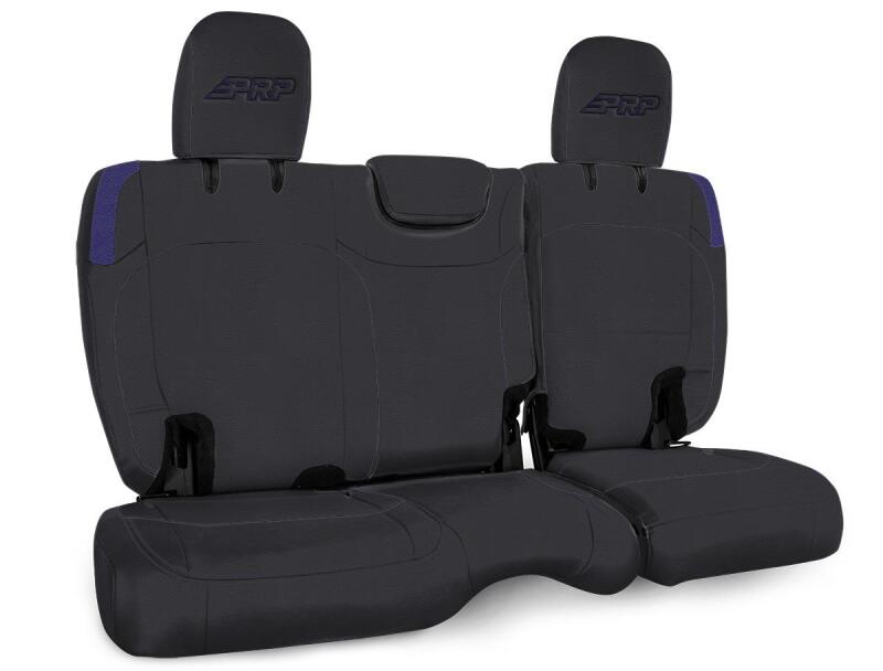 PRP Jeep Wrangler JL Rear Bench CoversU - 4 door with no armrest - Black/Purple