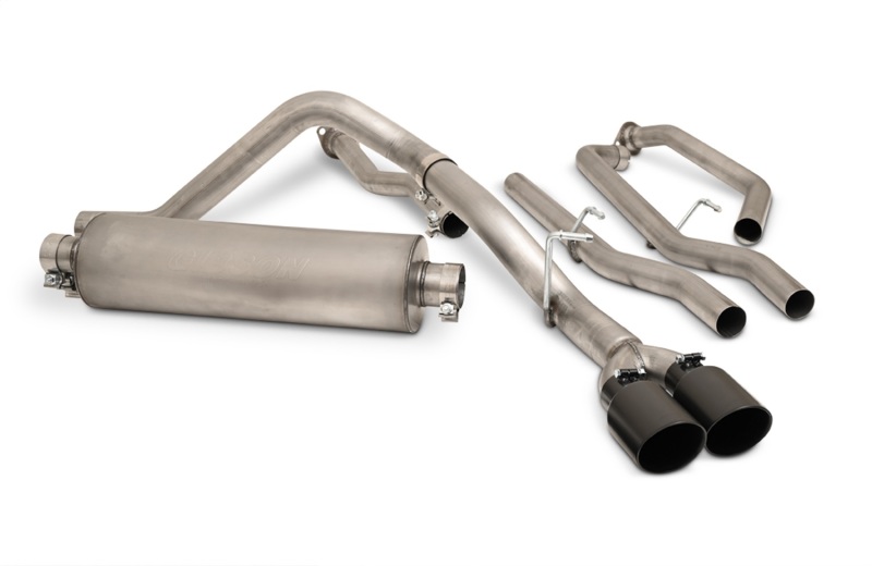 Gibson 22-24 Toyota Tundra 3.5L-T V6 Crew Max Black Elite Stainless Cat Back Dual Sport Exhaust