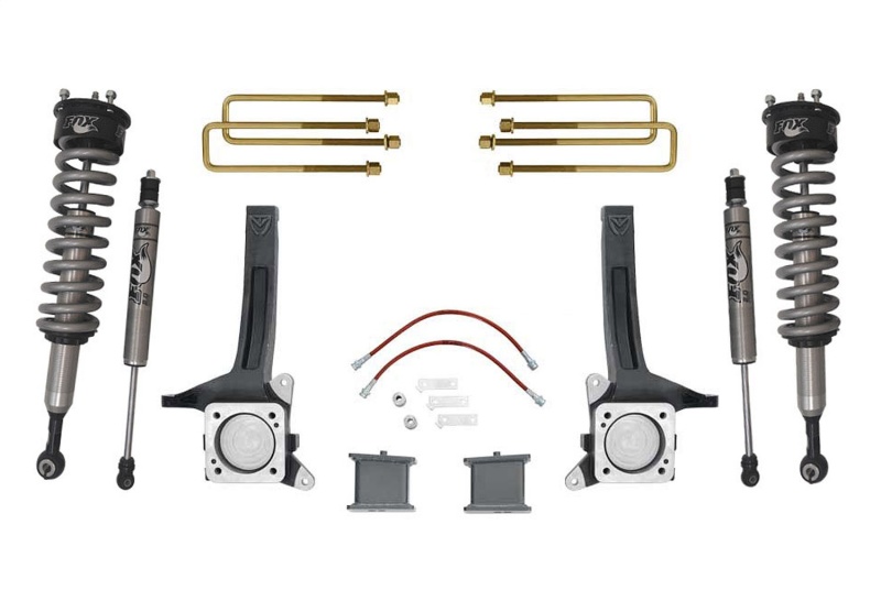 MaxTrac 07- 18 Toyota Tundra 2WD 6in/4in MaxPro Elite Spindle Lift Kit w/FOX Shocks