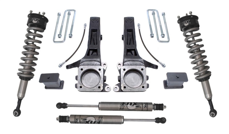 MaxTrac 05-18 Toyota Tacoma 2WD 6 Lug 6.5in/4in MaxPro Elite Spindle Lift Kit w/FOX Shocks