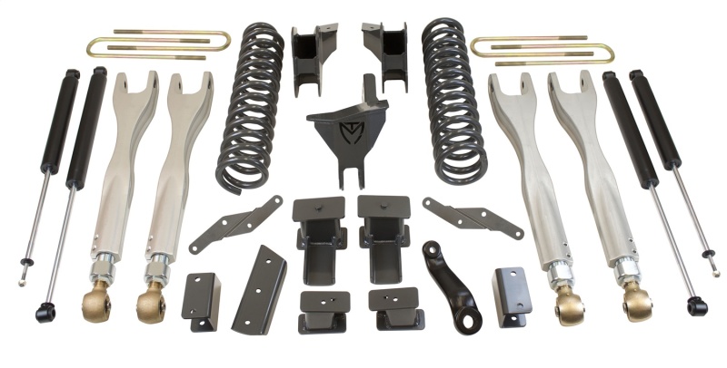 MaxTrac 17-19 Ford F-250/350 4WD 4in/1in MaxPro Coil Lift Kit w/4-Link Arms & MaxTrac Shocks