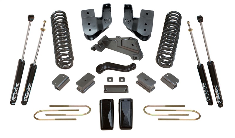 MaxTrac 13-18 RAM 3500 4WD 6in/3in MaxPro Coil Lift Kit w/Radius Arm Brkts & MaxTrac Shocks