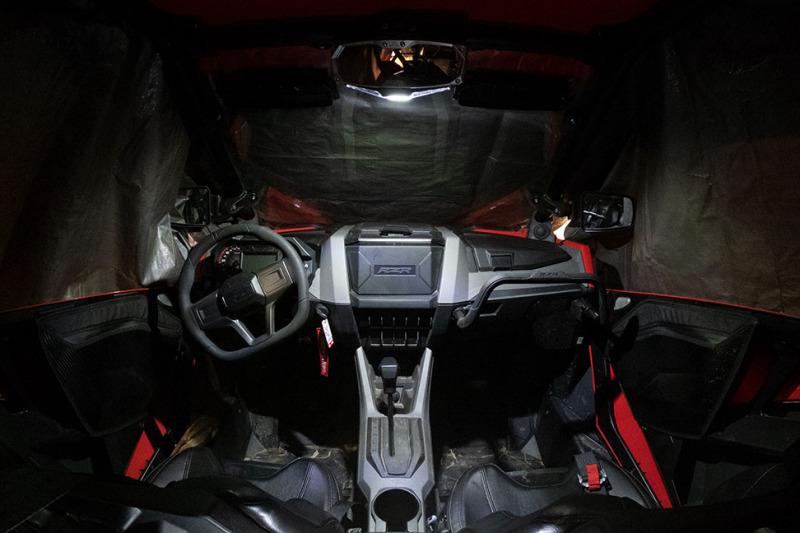 Seizmik 04+ Can/ Hon/ Yam Halo-RA LED Rear View Mirror - 2 in. Clamp Pair