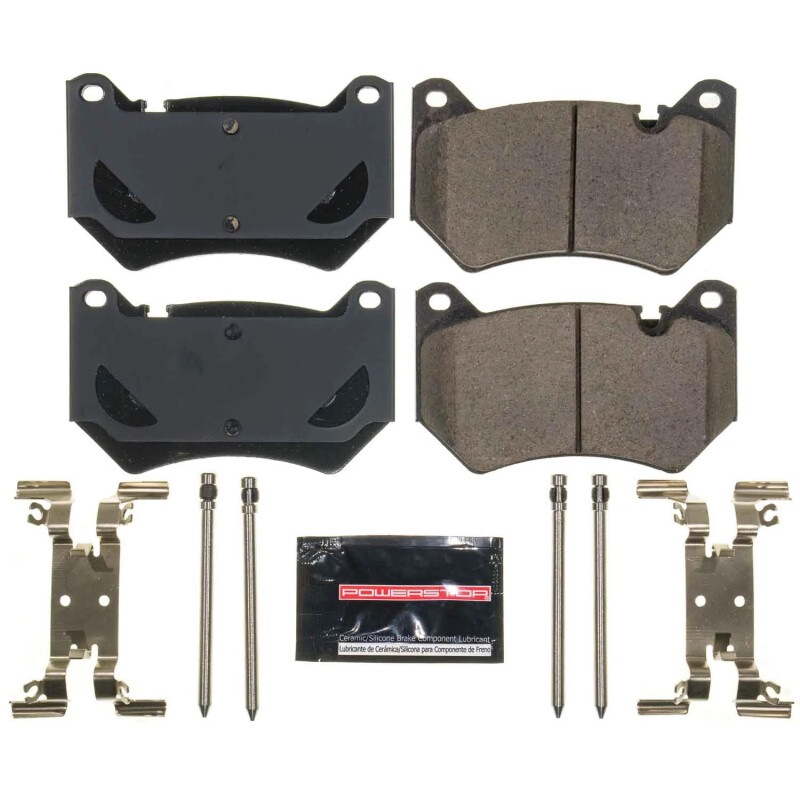 PowerStop - Z23 Daily Driver Carbon-Fiber Ceramic Brake Pads with Hardware Kit