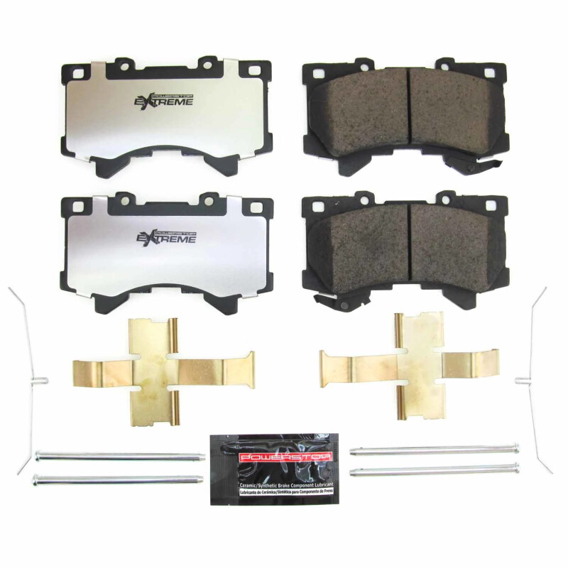 PowerStop - Z36 Truck and SUV Carbon-Fiber Ceramic Brake Pads with Hardware Kit